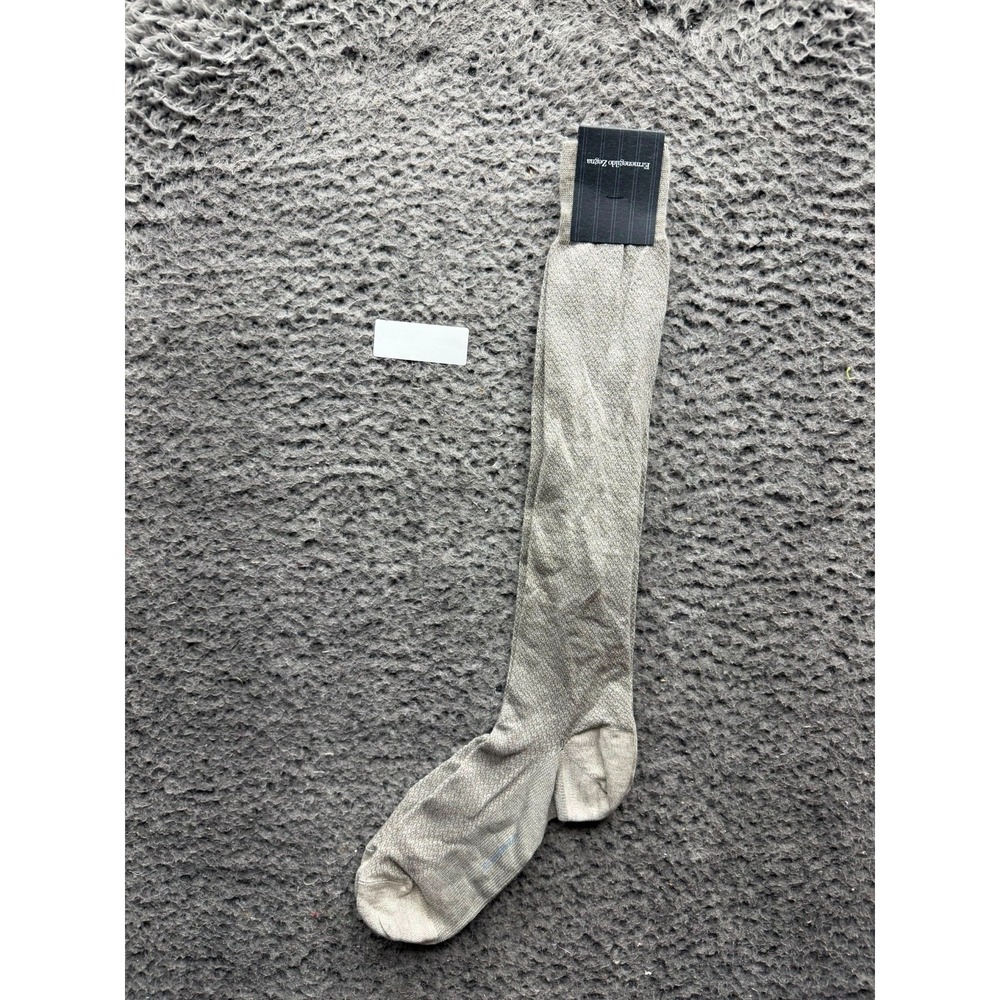 NWT Ermenegildo Zegna Flawless Egyptian Cotton Knee Sock Plaster One Size Unisex